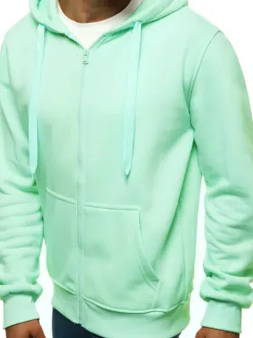 Bluza męska z kapturem rozpinana miętowa JS/2008^Ozonee New