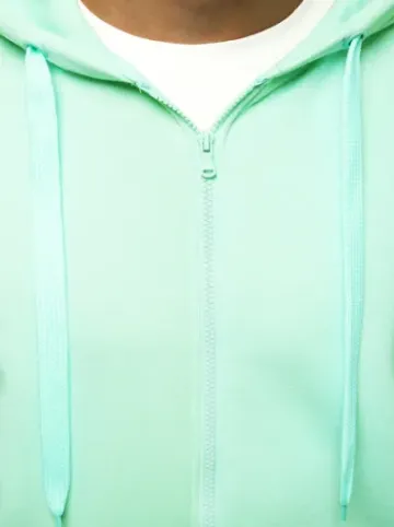 Bluza męska z kapturem rozpinana miętowa JS/2008^Ozonee New