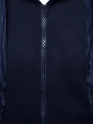 Bluza męska z kapturem rozpinana ciemno-granatowa JS/2008^Ozonee Sale
