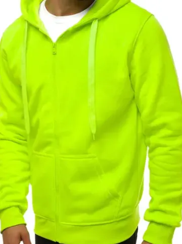 Bluza męska z kapturem rozpinana seledynowa JS/2008/72^Ozonee Fashion
