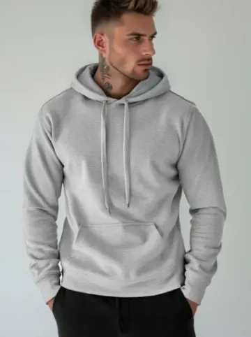 Bluza męska z kapturem szara JS/2009Z^Ozonee Discount