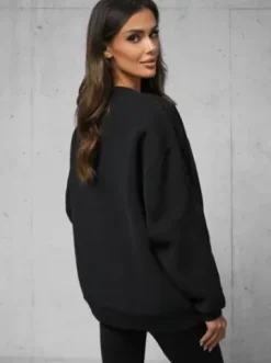 Bluza oversize czarna O/SWE23049Z^Ozonee Best