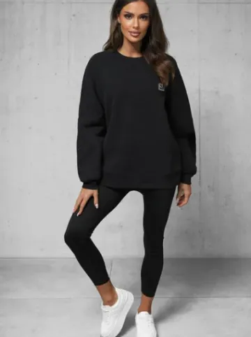 Bluza oversize czarna O/SWE23049Z^Ozonee Best