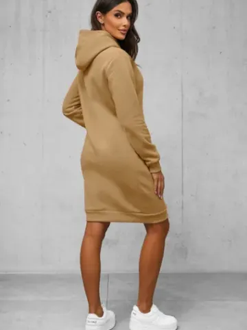 Bluza z kapturem damska beżowa JS/YS10005/6Z^Ozonee Clearance