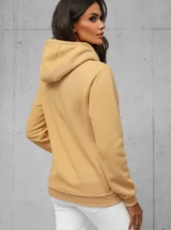 Bluza z kapturem damska beżowa JS/W02/160Z^Ozonee Sale