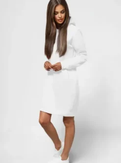 Bluza z kapturem damska biała JS/YS10005/1Z^Ozonee Online