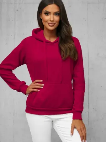 Bluza z kapturem damska bordowa JS/W02Z^Ozonee New