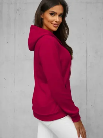 Bluza z kapturem damska bordowa JS/W02Z^Ozonee New