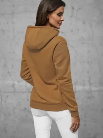 Bluza z kapturem damska brązowa JS/W02/157Z^Ozonee New