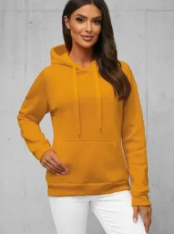 Bluza z kapturem damska camelowa JS/W02/26Z^Ozonee Hot