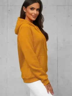 Bluza z kapturem damska camelowa JS/W02/26Z^Ozonee Hot