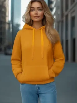 Bluza z kapturem damska camelowa JS/W02/26Z^Ozonee Best