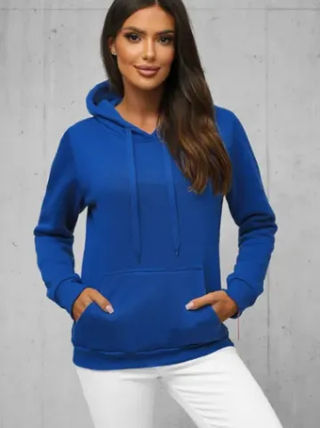 Bluza z kapturem damska chabrowa JS/W02/65Z^Ozonee Online