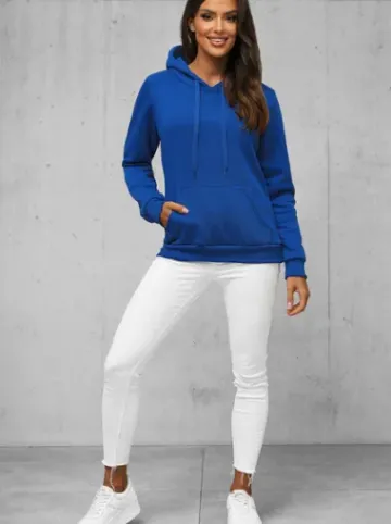 Bluza z kapturem damska chabrowa JS/W02/65Z^Ozonee Online