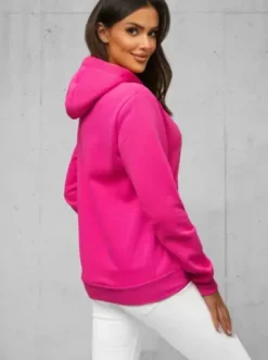 Bluza z kapturem damska ciemno-różowa JS/W02Z^Ozonee Clearance