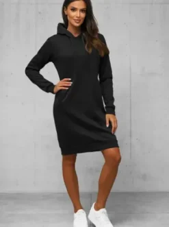 Bluza z kapturem damska czarna JS/YS10005/3Z^Ozonee Fashion