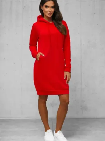 Bluza z kapturem damska czerwona JS/YS10005/18Z^Ozonee Best