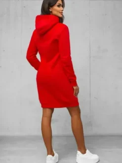 Bluza z kapturem damska czerwona JS/YS10005/18Z^Ozonee Best