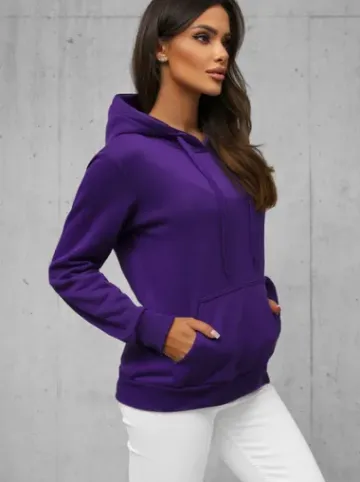 Bluza z kapturem damska fioletowa JS/W02Z^Ozonee Outlet