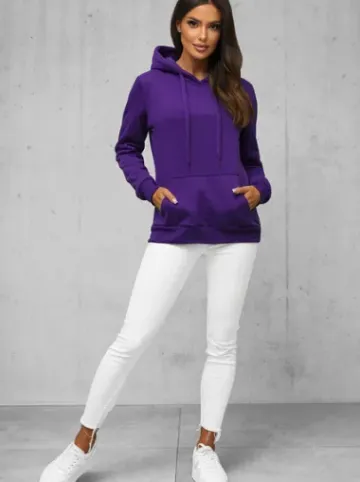 Bluza z kapturem damska fioletowa JS/W02Z^Ozonee Outlet