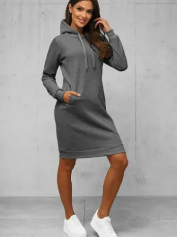 Bluza z kapturem damska grafitowa JS/YS10005/5Z^Ozonee Clearance