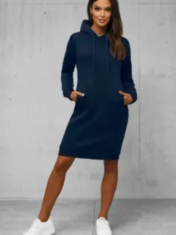 Bluza z kapturem damska granatowa JS/YS10005/25Z^Ozonee Outlet