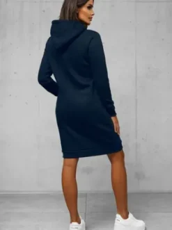 Bluza z kapturem damska granatowa JS/YS10005/25Z^Ozonee Outlet