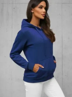 Bluza z kapturem damska indygo JS/W02/66Z^Ozonee Online