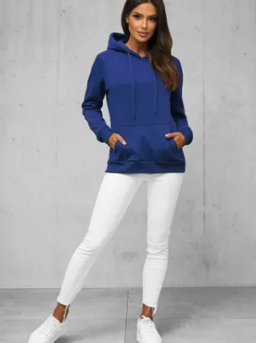 Bluza z kapturem damska indygo JS/W02/66Z^Ozonee Online