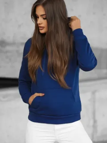 Bluza z kapturem damska indygo JS/W02/66Z^Ozonee Outlet