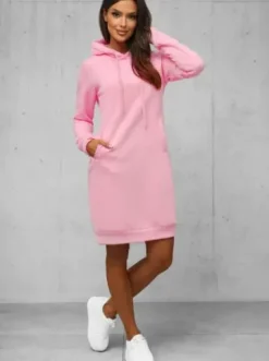 Bluza z kapturem damska jasnoróżowa JS/YS10005/20Z^Ozonee Discount