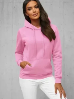 Bluza z kapturem damska jasno-różowa JS/W02Z^Ozonee Hot