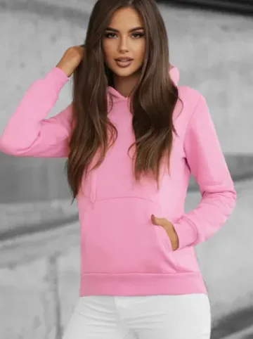 Bluza z kapturem damska jasno-różowa JS/W02Z^Ozonee Sale