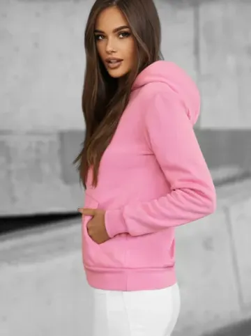 Bluza z kapturem damska jasno-różowa JS/W02Z^Ozonee Sale