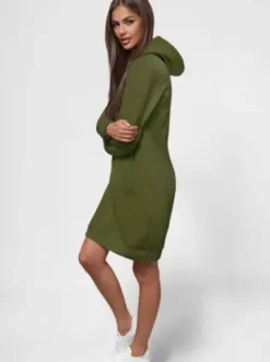 Bluza z kapturem damska khaki JS/YS10005/29Z^Ozonee Best