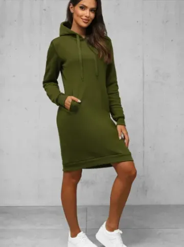 Bluza z kapturem damska khaki JS/YS10005/29Z^Ozonee Clearance