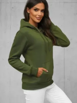 Bluza z kapturem damska khaki JS/W02Z^Ozonee Best