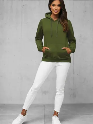 Bluza z kapturem damska khaki JS/W02Z^Ozonee Best