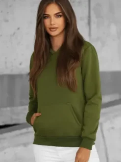 Bluza z kapturem damska khaki JS/W02Z^Ozonee Best
