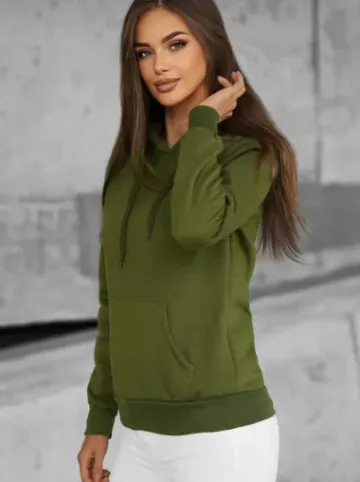 Bluza z kapturem damska khaki JS/W02Z^Ozonee Best