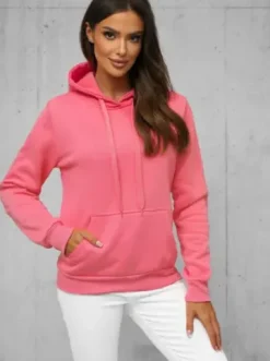 Bluza z kapturem damska koralowa JS/W02Z^Ozonee Best