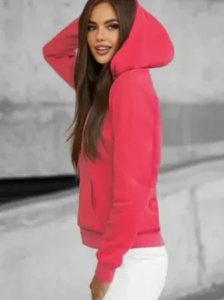 Bluza z kapturem damska koralowa/2 JS/W02/58Z^Ozonee Hot