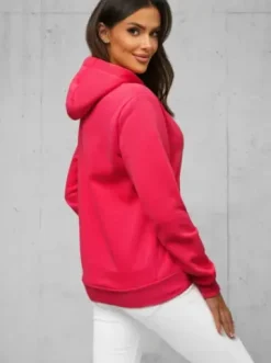 Bluza z kapturem damska malinowa JS/W02/59Z^Ozonee Online