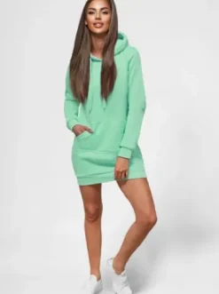 Bluza z kapturem damska miętowa JS/YS10003/39Z^Ozonee Hot