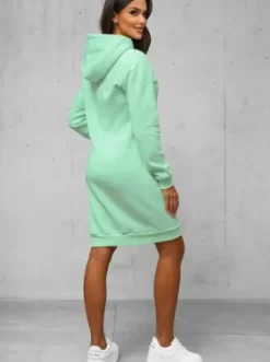 Bluza z kapturem damska miętowa JS/YS10005/39Z^Ozonee Best