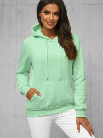 Bluza z kapturem damska miętowa JS/W02Z^Ozonee Best