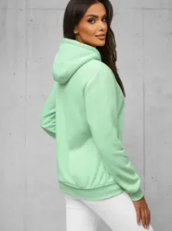 Bluza z kapturem damska miętowa JS/W02Z^Ozonee Best