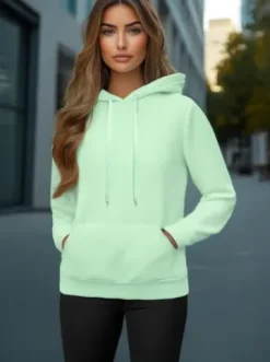 Bluza z kapturem damska miętowa JS/W02Z^Ozonee Best