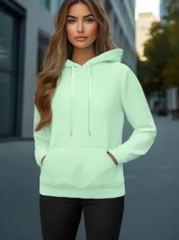 Bluza z kapturem damska miętowa JS/W02Z^Ozonee Best