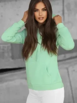 Bluza z kapturem damska miętowa JS/W02Z^Ozonee Discount